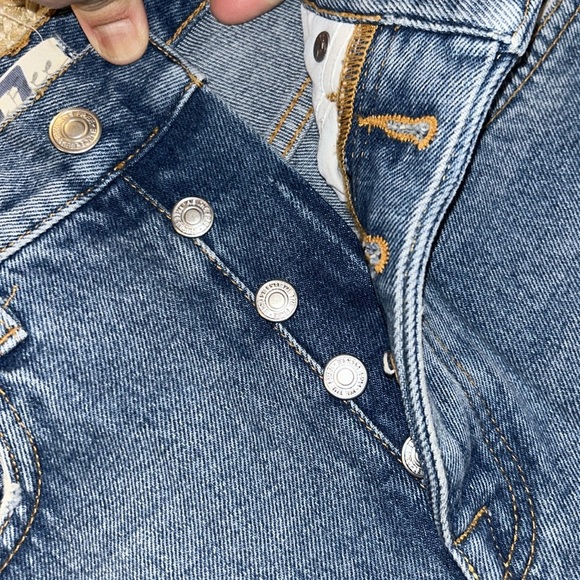 Free People High Waist Denim Shaggy Jeans Sz 27 - Picture 7 of 13